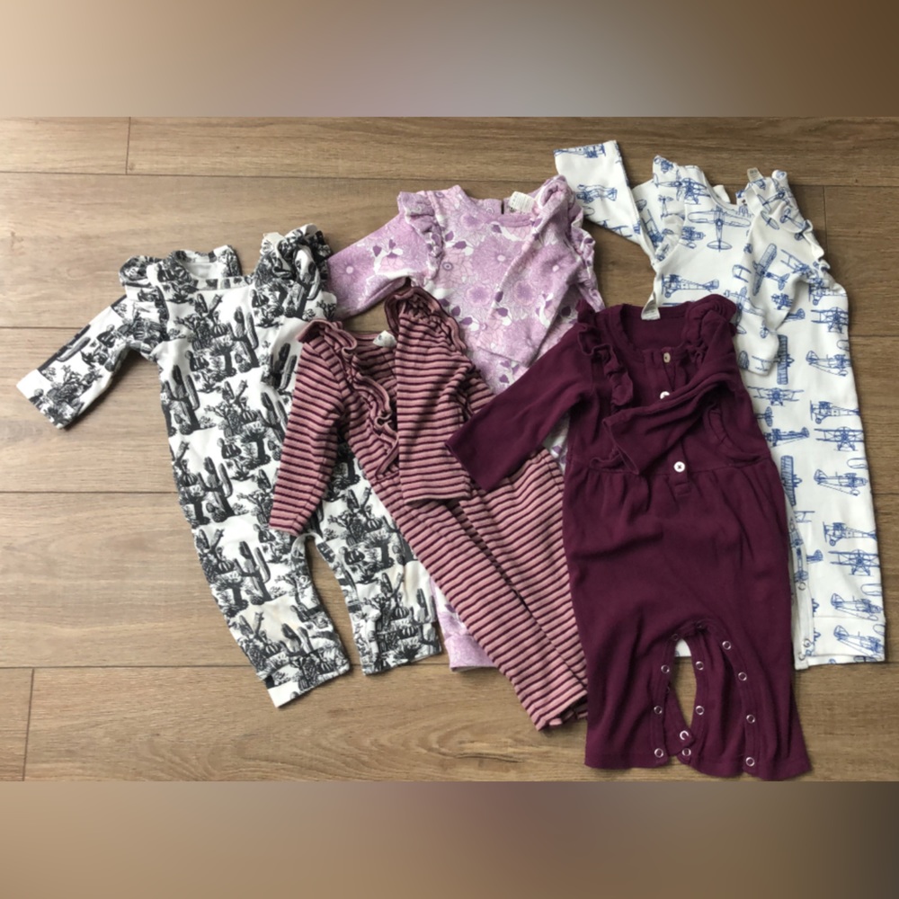 6-12 Month long sleeve jumpsuits